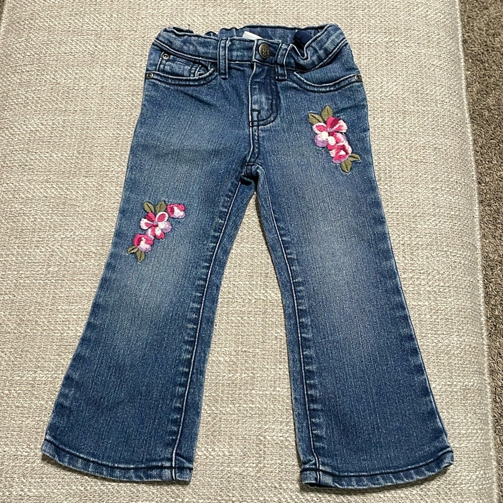 COPY - Children’s Place toddler girl floral embroidered jeans 3T
